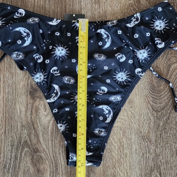 Hot Topic Swim Bottoms Celestial Skull Hipster1634 - Picture 2 of 4